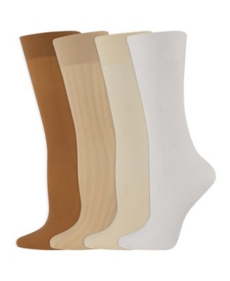 Women's 4-Pack Mesh Sheer Trouser Socks