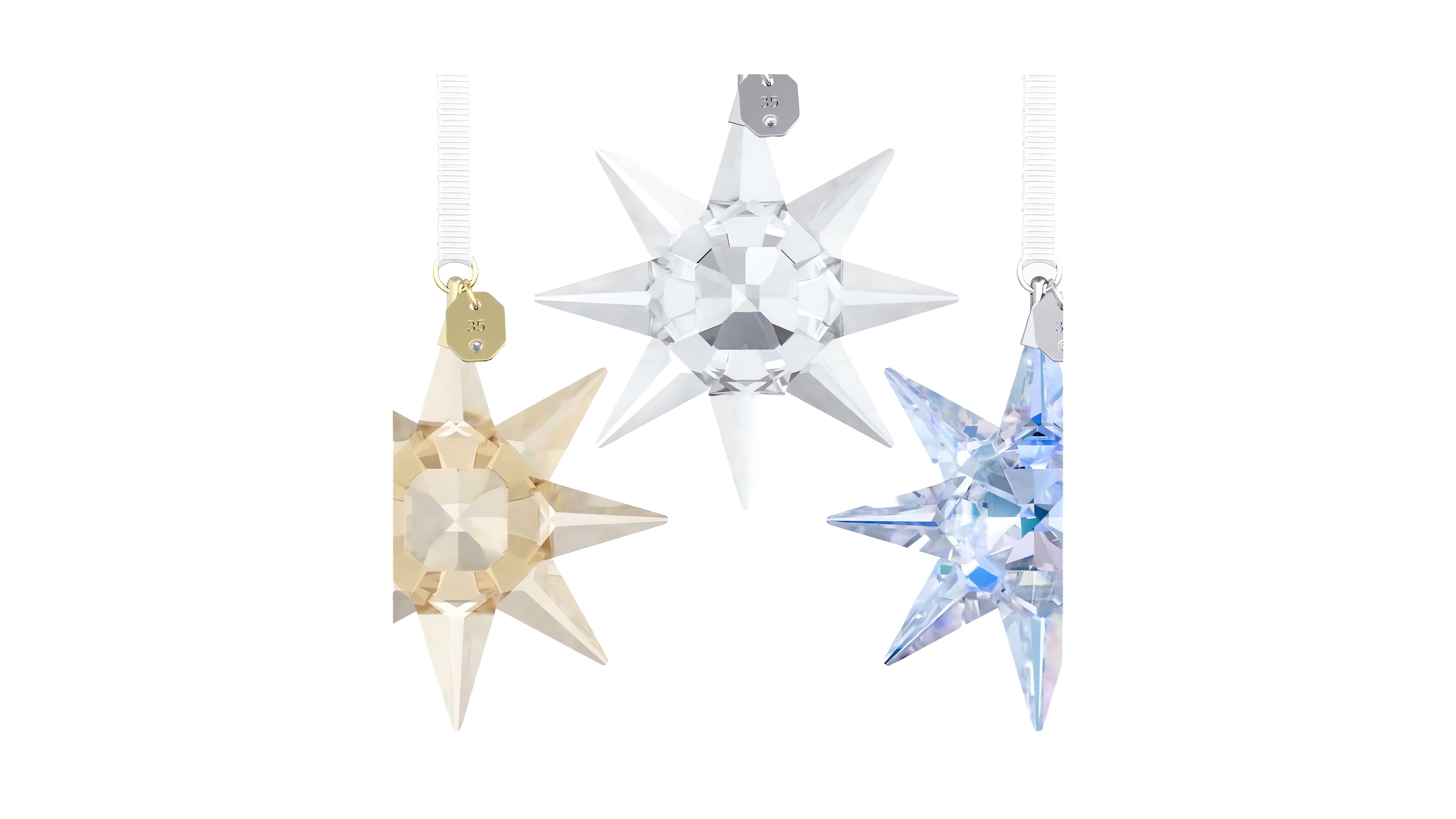 Swarovski Annual Edition 3-Piece Holiday Star Ornament Set
