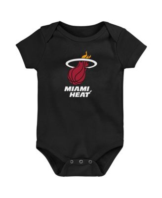 Baby Boys' and Girls' Black Miami Heat Primary Logo Bodysuit