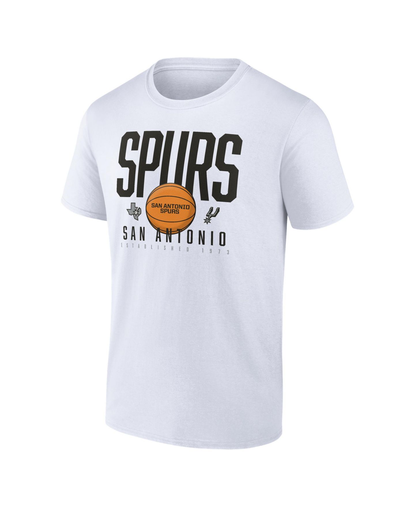 Мужская футболка Fanatics White San Antonio Spurs After Regulation Bi-Blend — фото 2