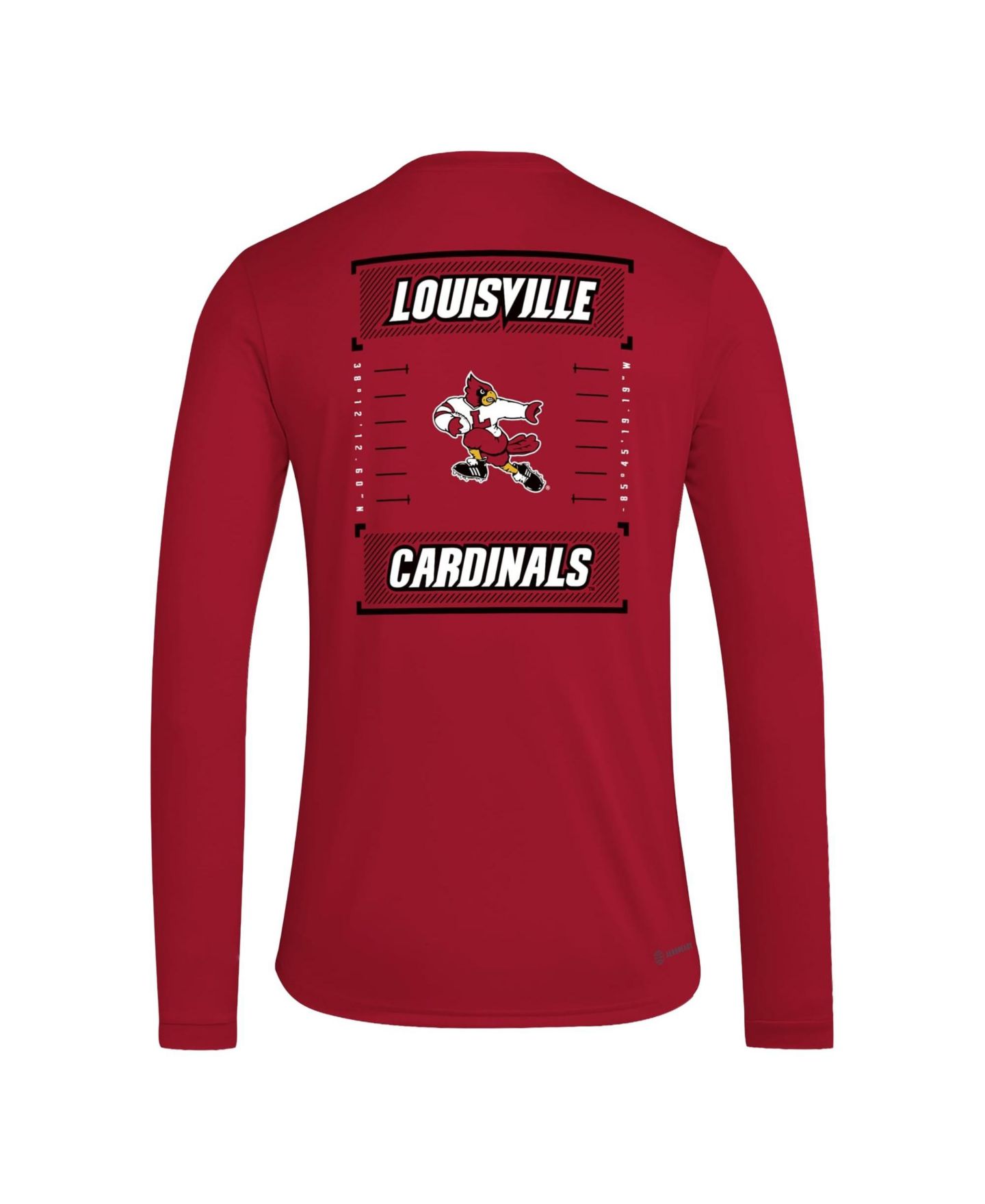 Мужская футболка adidas Red Louisville Cardinals Locker Football Icon Aeroready Pre-Game Long-Sleeve — фото 3