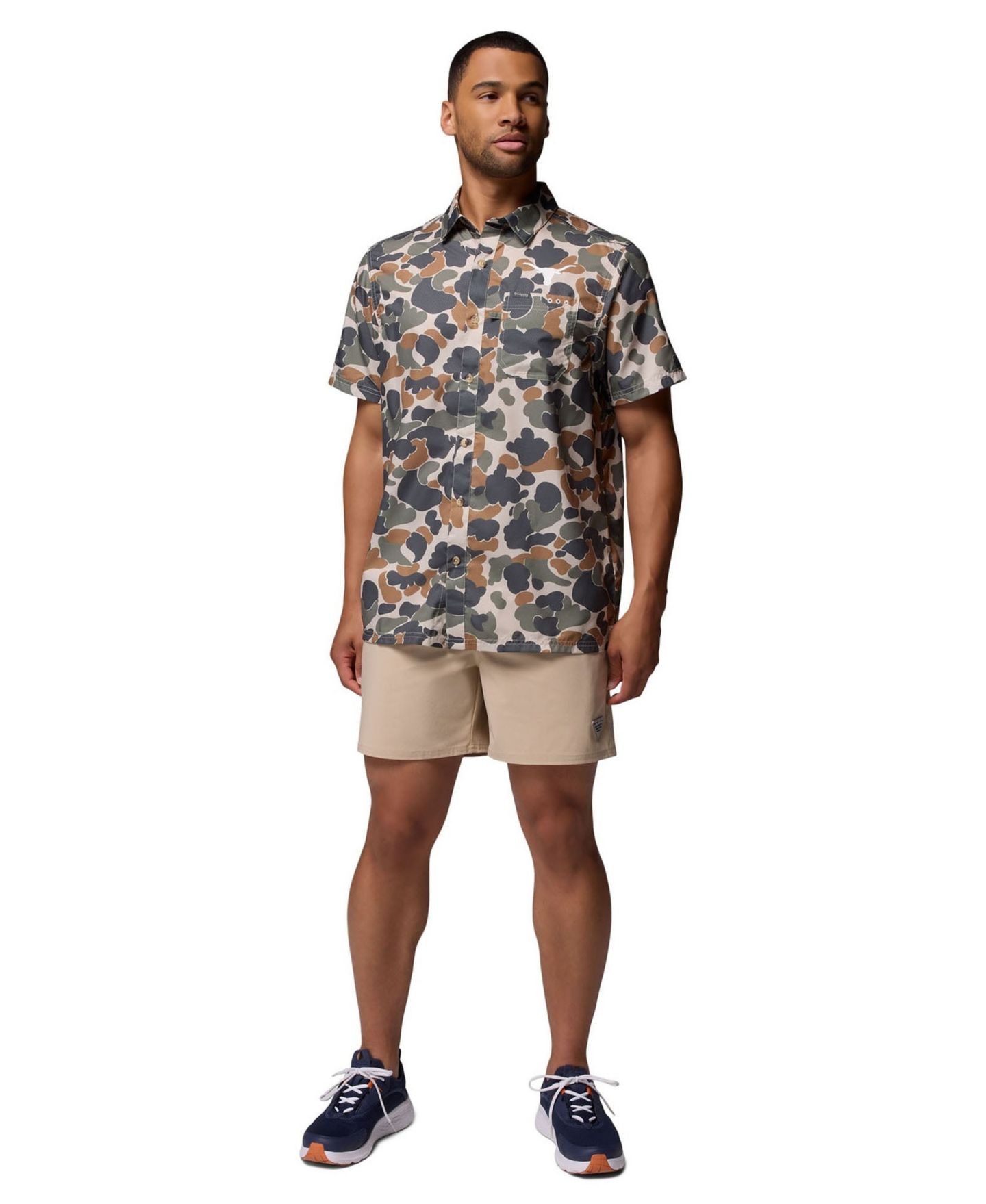 Мужская рубашка Columbia Camo Texas Longhorns Super Slack Tide Omni-Wick Button-Up — фото 4
