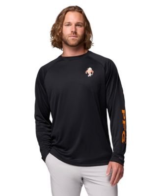 Men's Charcoal Tennessee Volunteers Terminal Tackle Omni-Shade Raglan Long-Sleeve T-Shirt