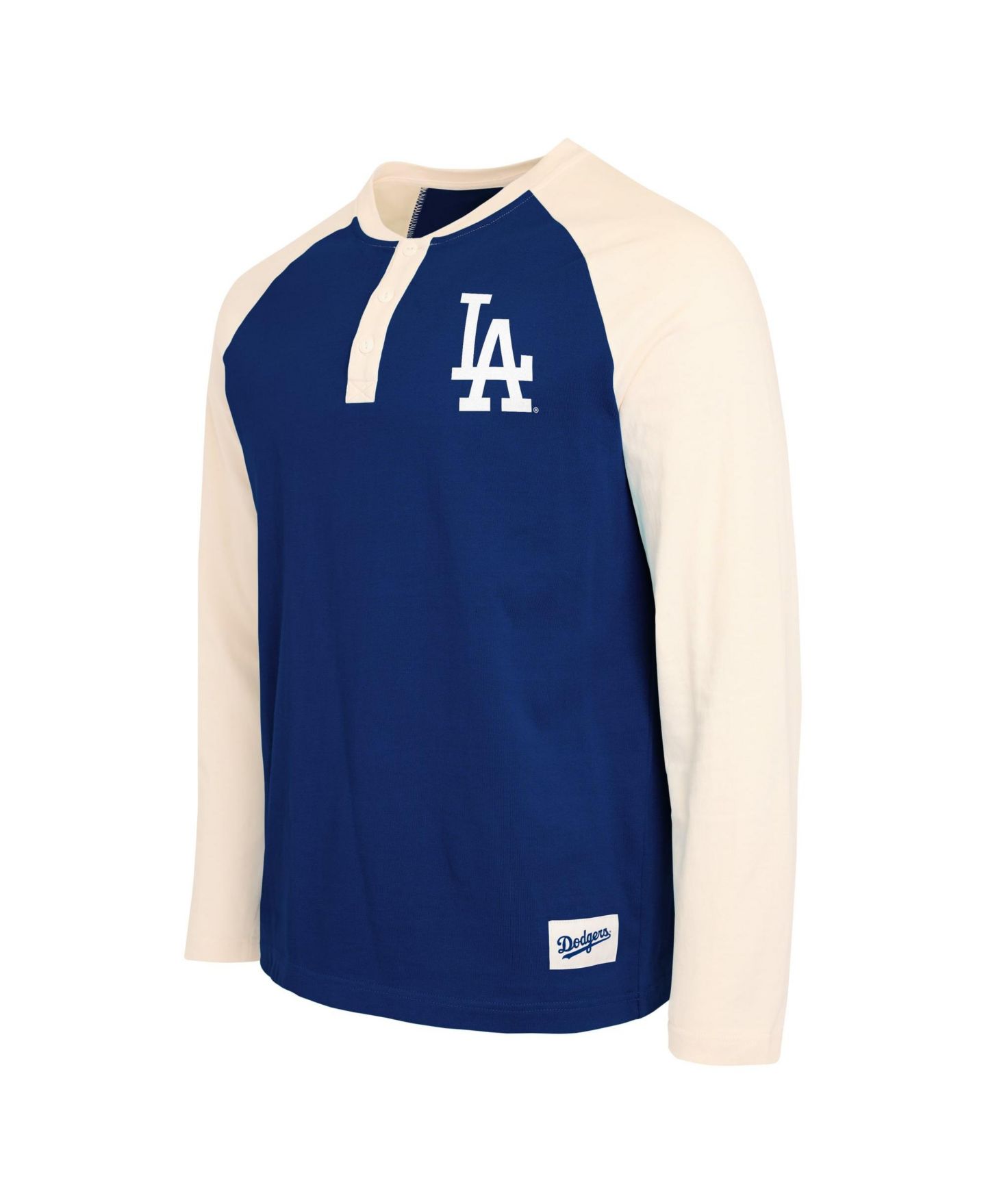 Мужская футболка Darius Rucker Collection By Fanatics Royal/White Los Angeles Dodgers Henley Long-Sleeve — фото 3