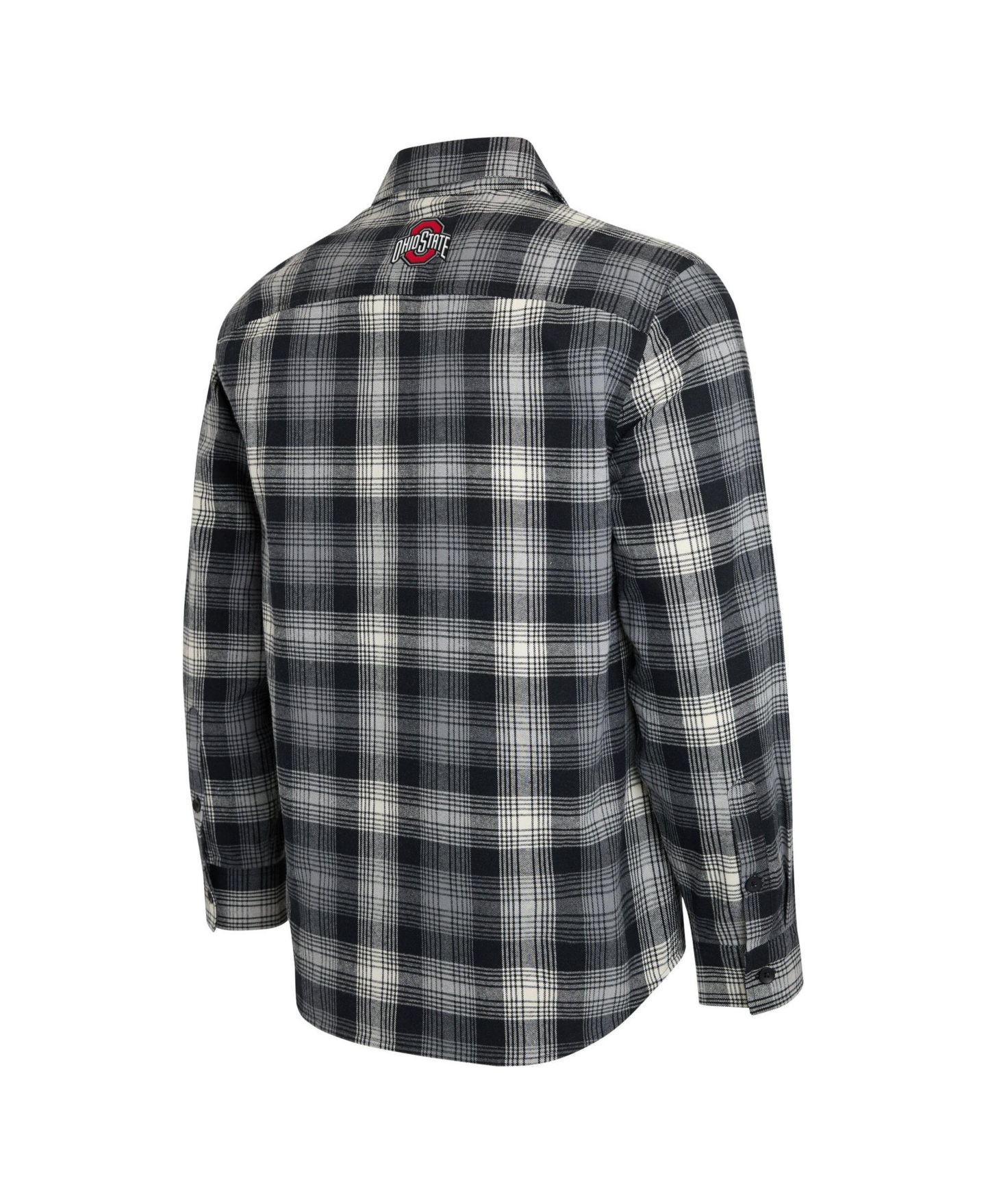 Мужская рубашка Darius Rucker Collection By Fanatics Black Ohio State Buckeyes Plaid Long-Sleeve Button-Up — фото 4