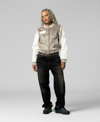 Women's Tan Buffalo Bills Full-Snap Varsity Jacket