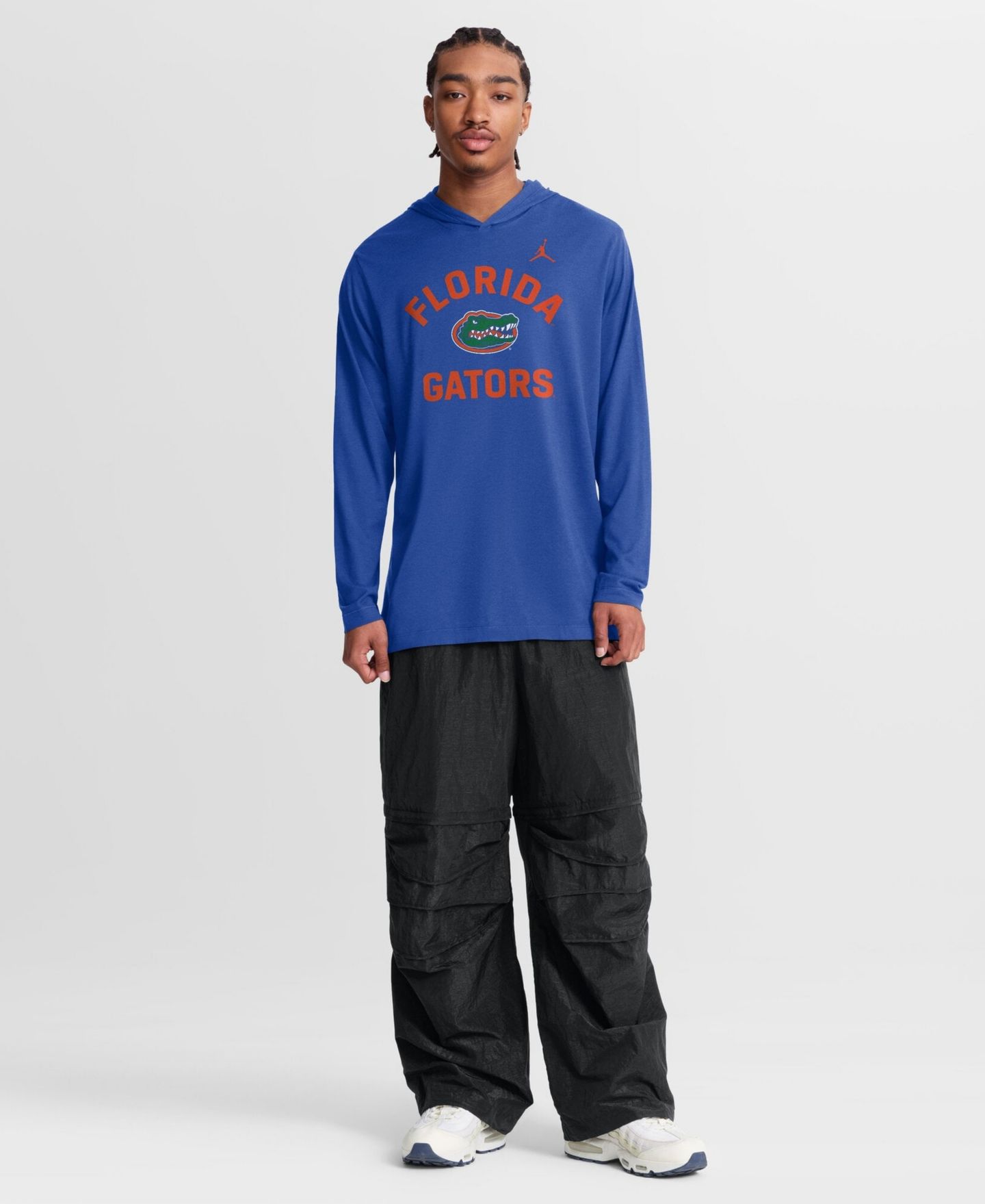 Мужская футболка Jordan Royal Florida Gators Primetime Arch Tri-Blend Dri-FIT Long-Sleeve Hooded — фото 4