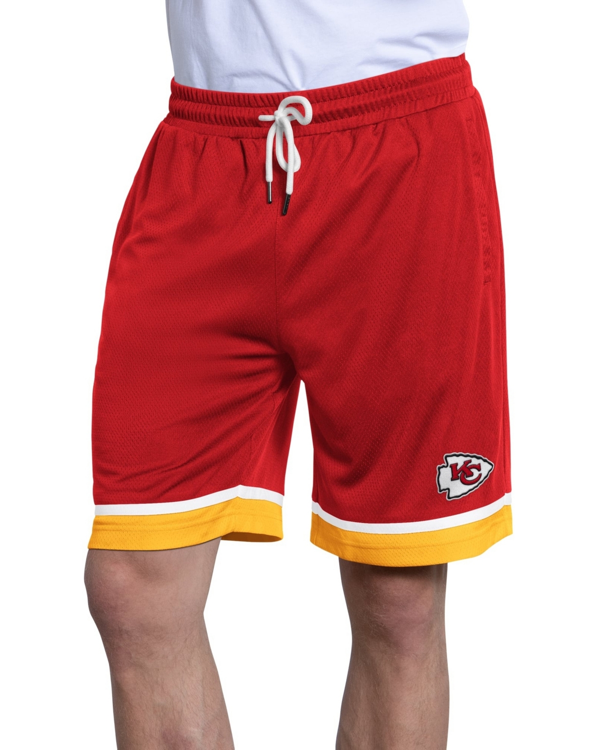 Starter Men's Red Kansas City Chiefs Power Play Mesh Shorts - Red, Gold