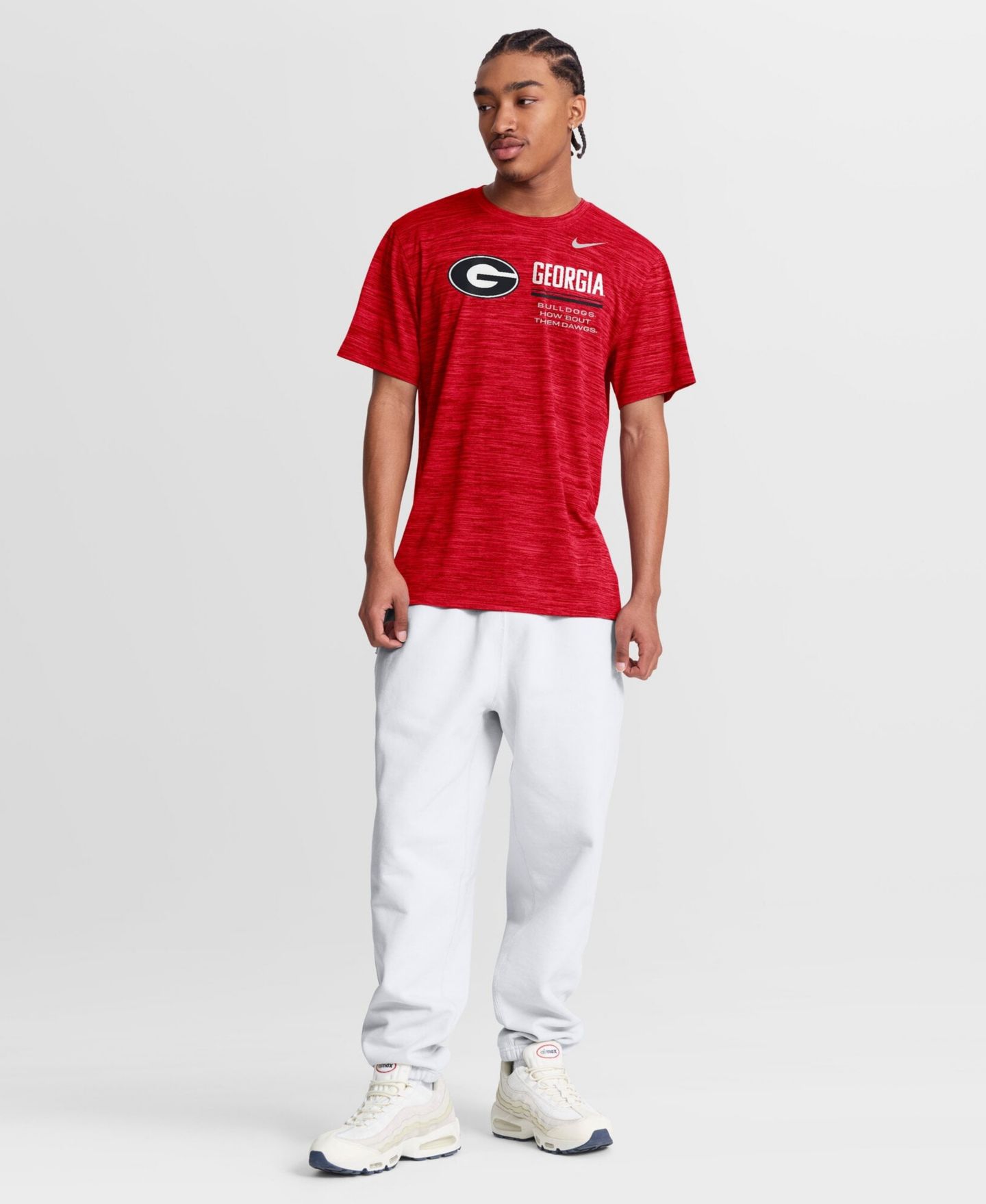 Мужская футболка Nike Red Georgia Bulldogs Sideline Velocity Dri-FIT — фото 4