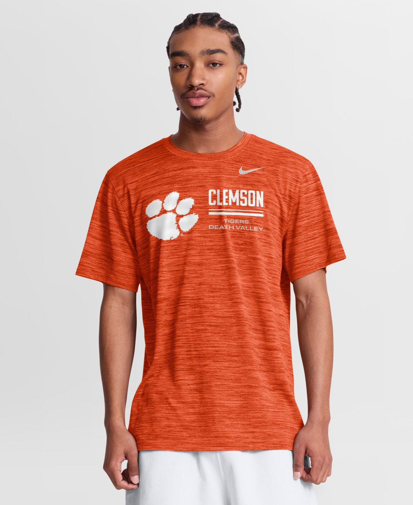 Мужская футболка Nike Orange Clemson Tigers Sideline Velocity Dri-FIT — фото 1