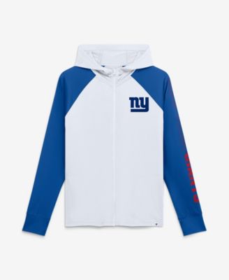 Women's White/Royal New York Giants Cornerback Blitz&iquest; Raglan Full-Zip Hoodie