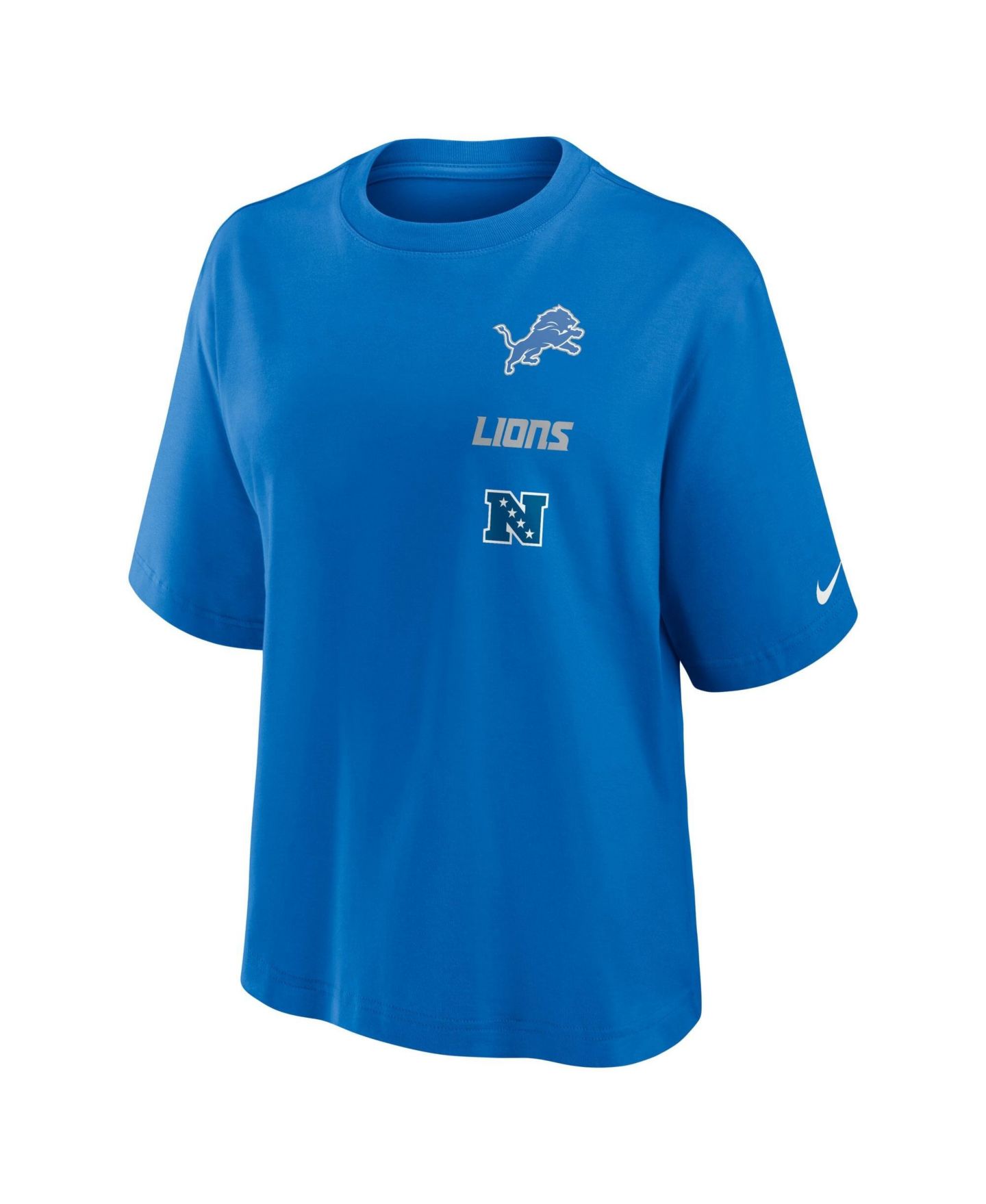 Женская футболка Nike Blue Detroit Lions Primetime Premium Essential Loose Fit Boxy — фото 4
