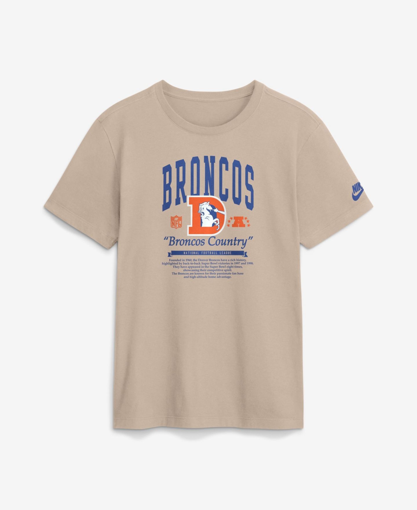 Мужская футболка Nike Sand Denver Broncos Rewind — фото 1