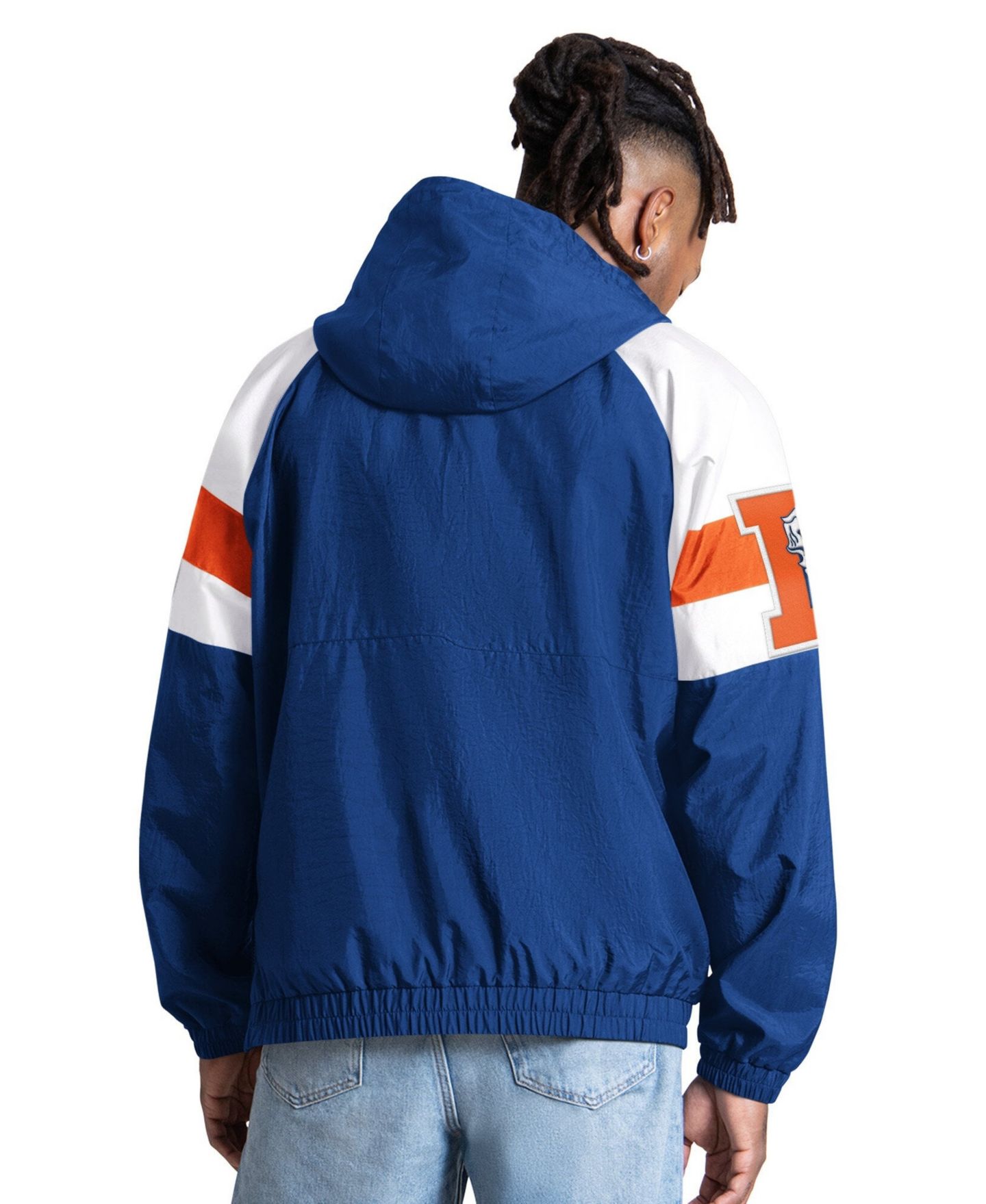 Мужская куртка Starter Royal Denver Broncos Street Cut Retro Logo Half-Zip — фото 2