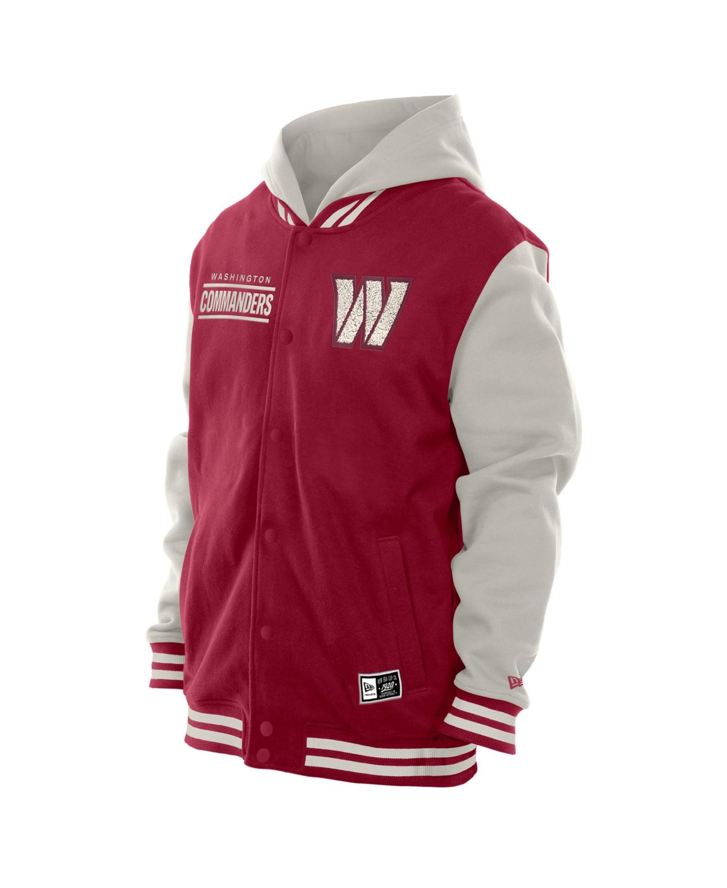Мужская куртка New Era Burgundy/Cream Washington Commanders Full-Snap Fleece Hooded — фото 5