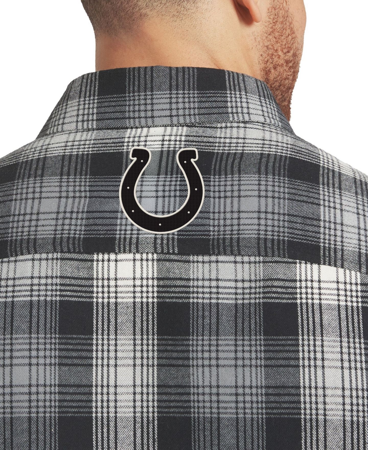 Мужская рубашка Darius Rucker Collection By Fanatics Black Indianapolis Colts Plaid Button-Up Flannel — фото 6