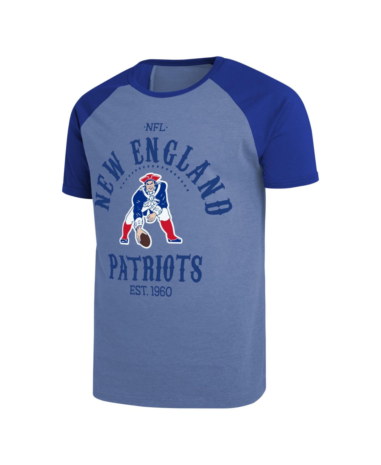 Мужская футболка Darius Rucker Collection By Fanatics Navy New England Patriots Raglan — фото 3