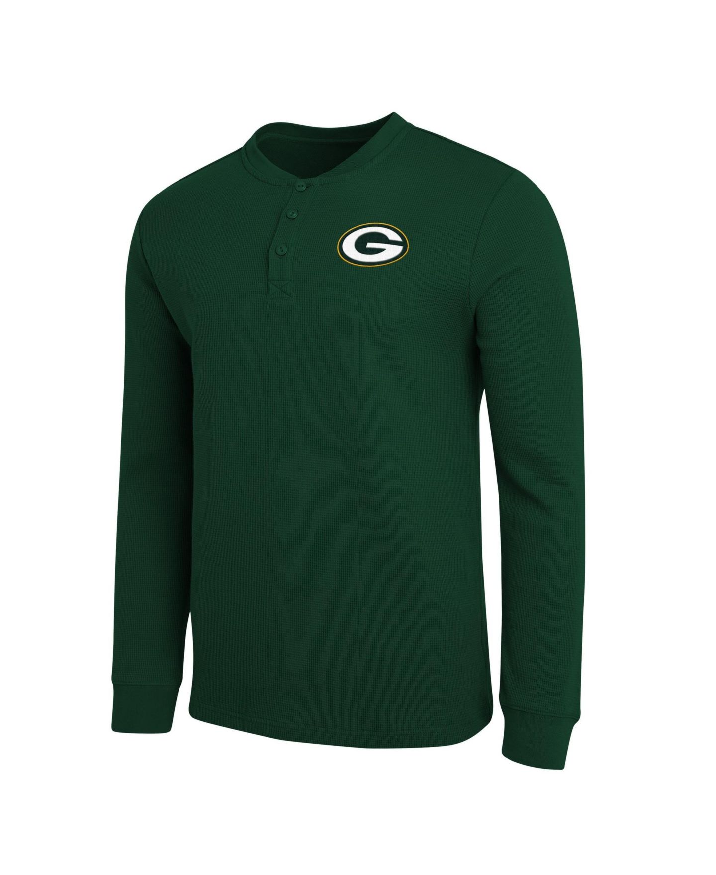 Мужская футболка Darius Rucker Collection By Fanatics Green Bay Packers Waffle-Knit Henley Long-Sleeve — фото 3
