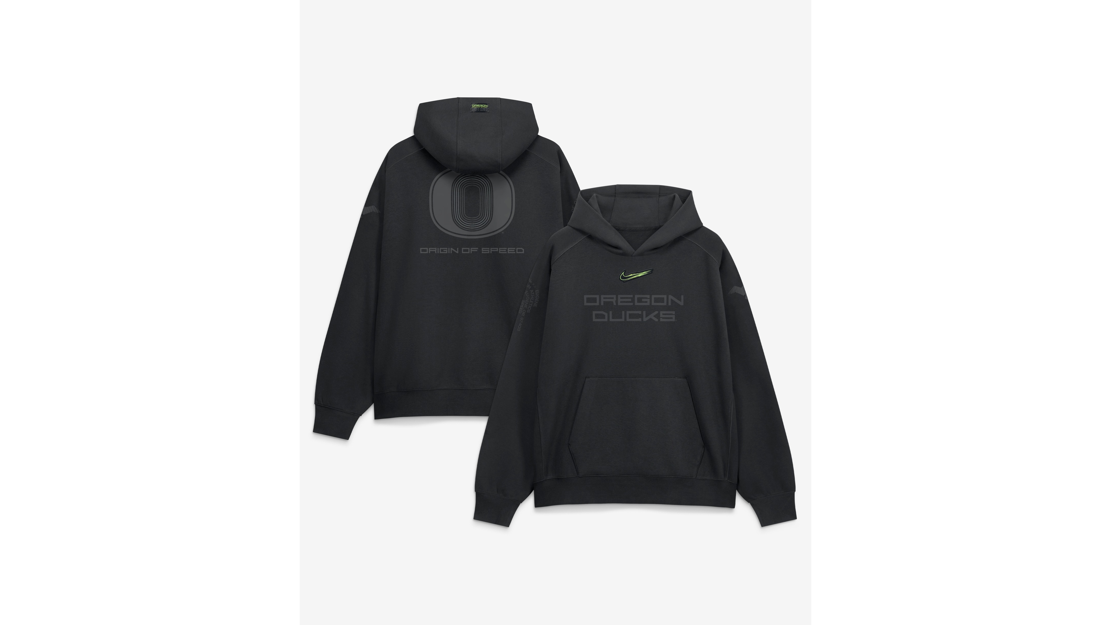 Nike Men's Black Oregon Ducks Origin of Speed Air Hoodie