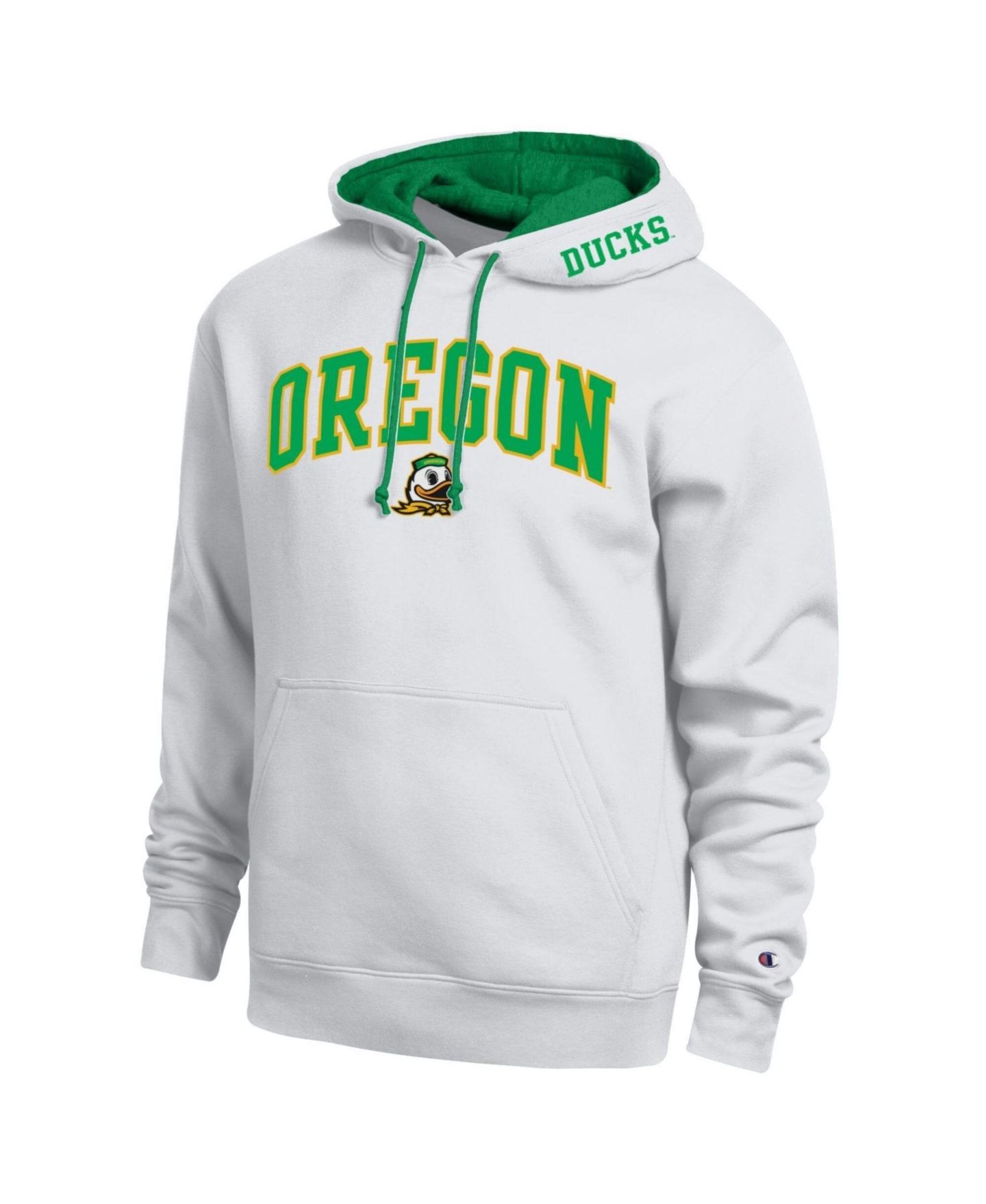 Мужское худи Champion White Oregon Ducks Arch Tackle Twill — фото 1