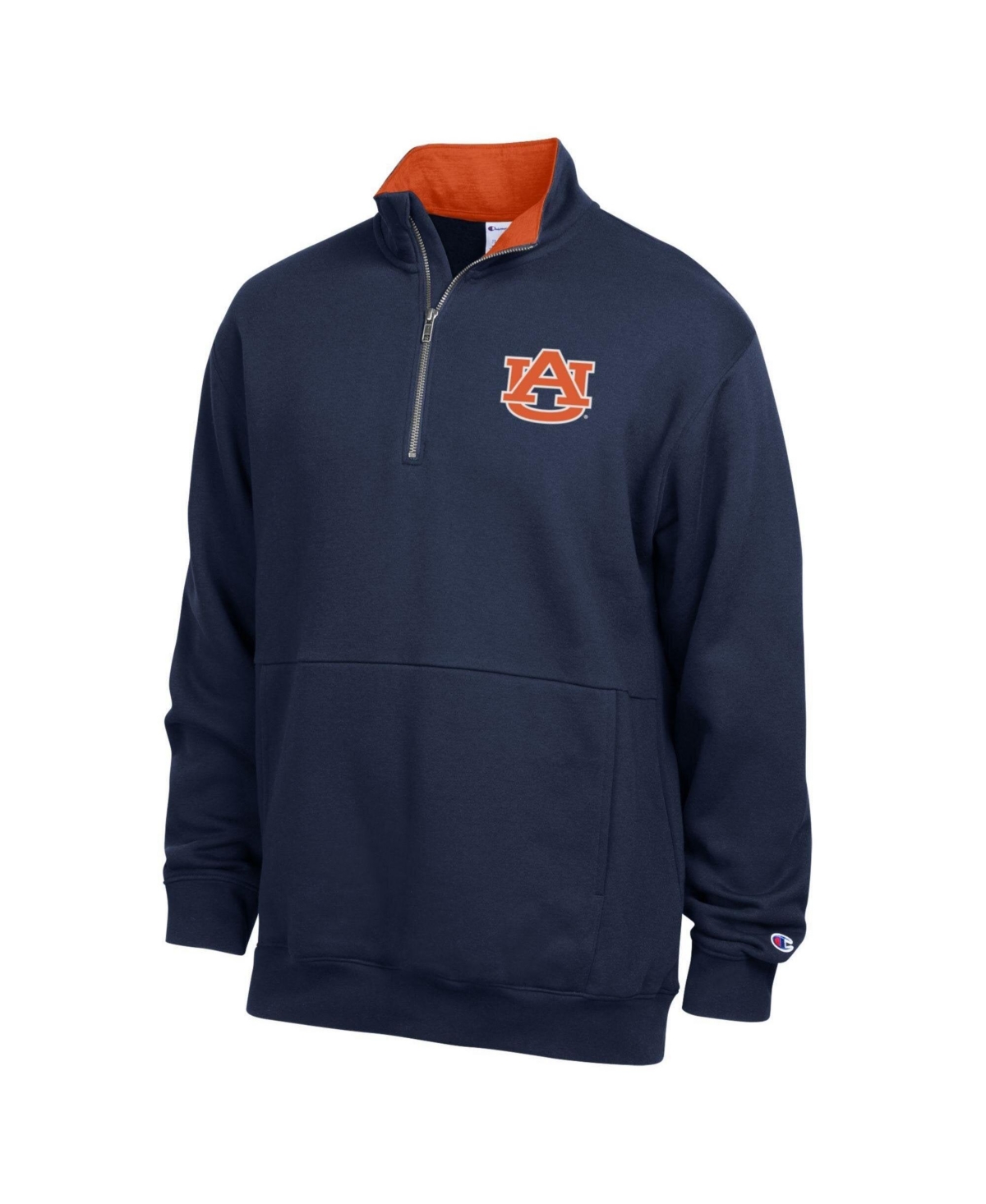 Champion Men's Navy Auburn Tigers Fleece Quarter-Zip Pullover - Navy