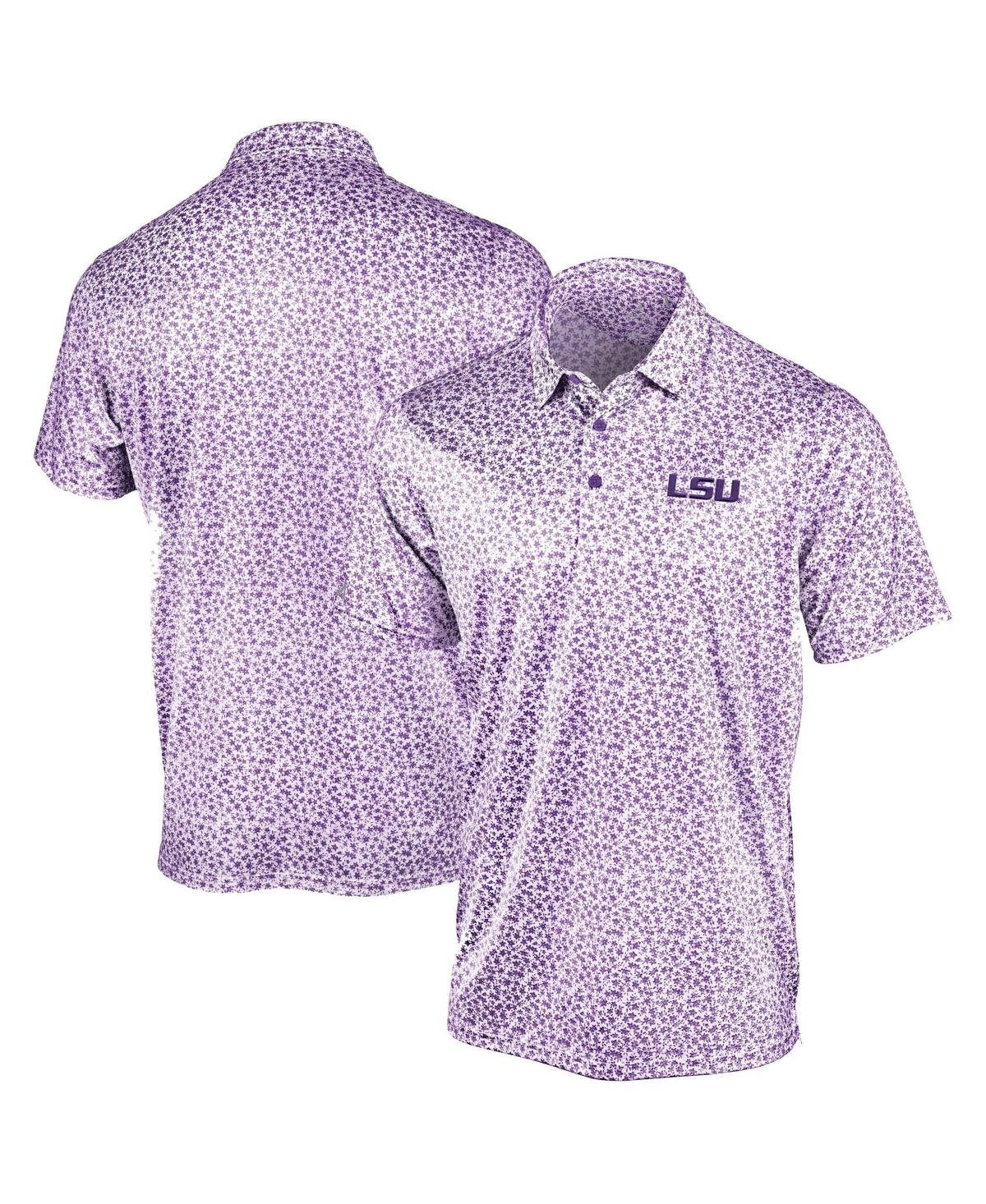 Antigua Men's Purple Lsu Tigers Flourish Polo Shirt - Purple