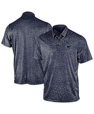 Men's Navy Penn State Nittany Lions Mono Floral Polo Shirt