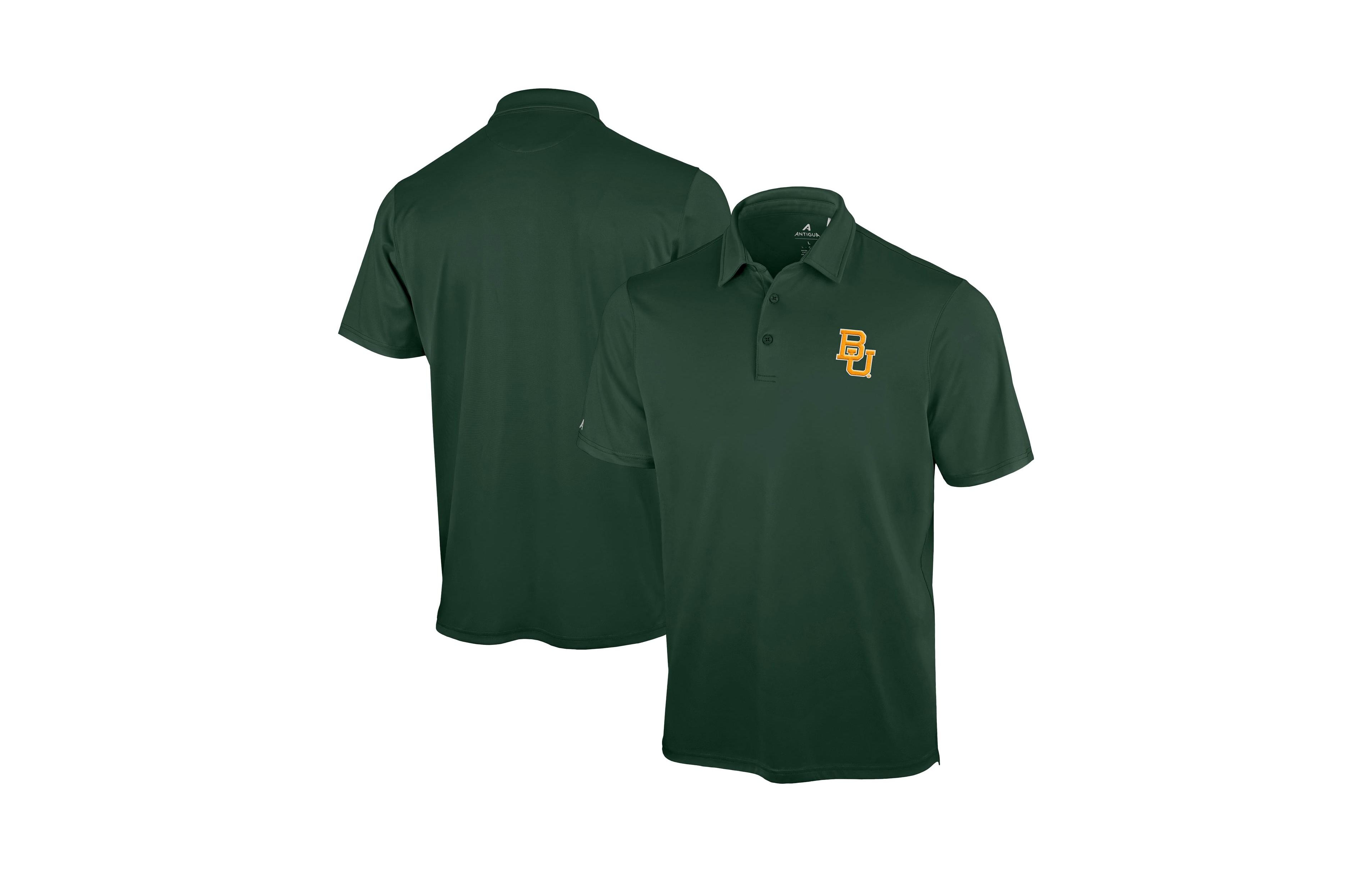 Antigua Men's Green Baylor Bears Unshakeable Solid Polo Shirt