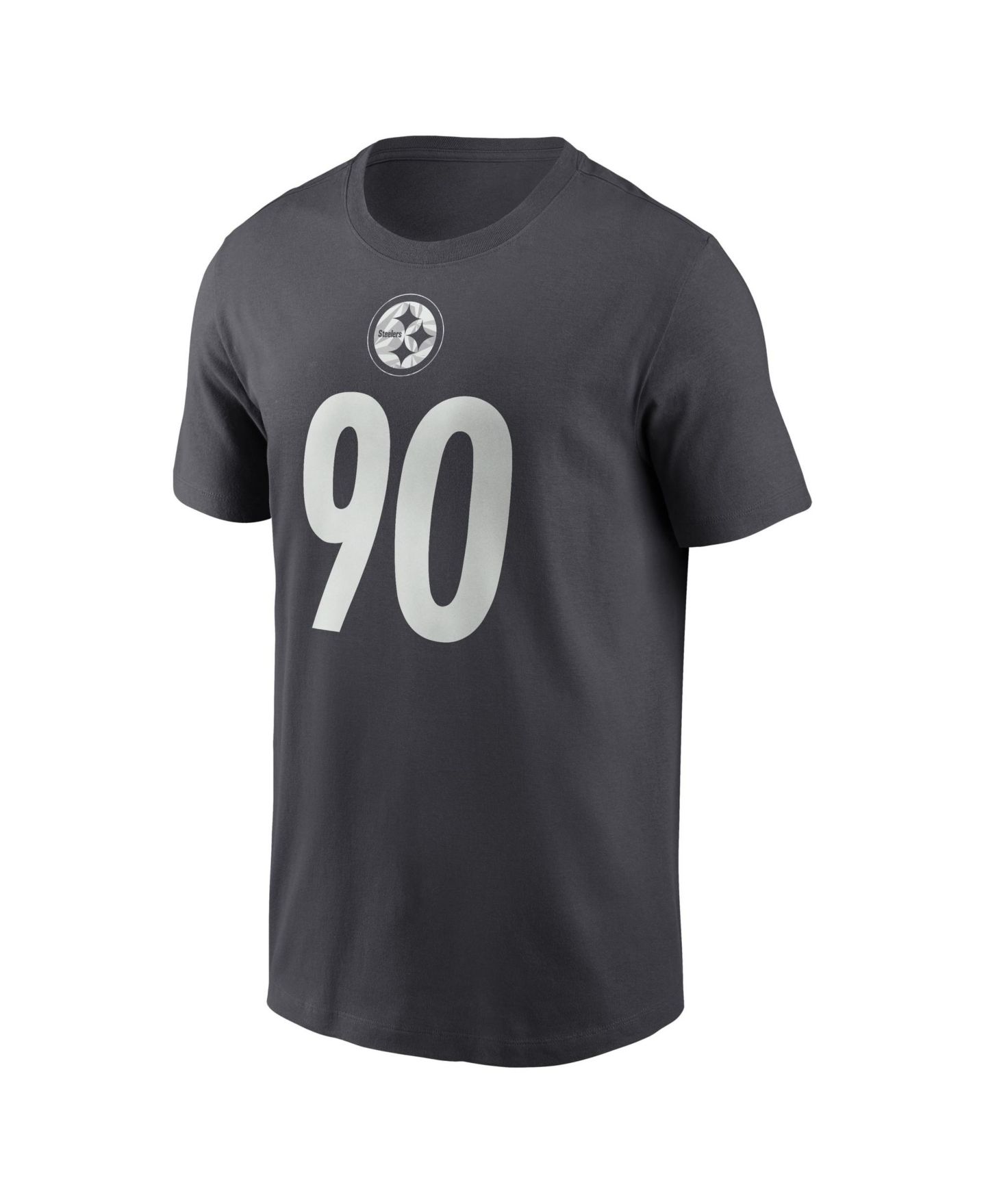 Мужская футболка Nike T.J. Watt Anthracite Pittsburgh Steelers Name & Number — фото 4