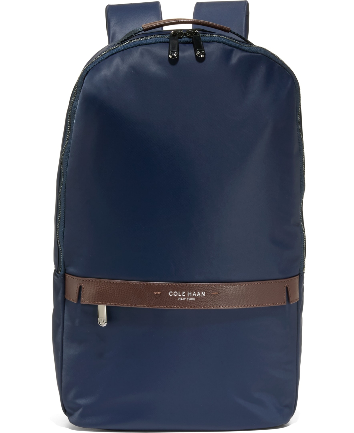 Cole Haan Men's Carson Leather-Trim Laptop Travel Backpack - Navy Blazer-Madeira