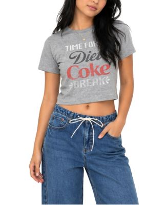 Women's Diet Coke Break Cropped Graphic Crewneck T-Shirt