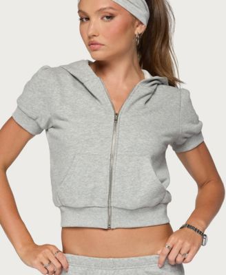 Women's Rachel Short-Sleeve Hooded Cropped Top