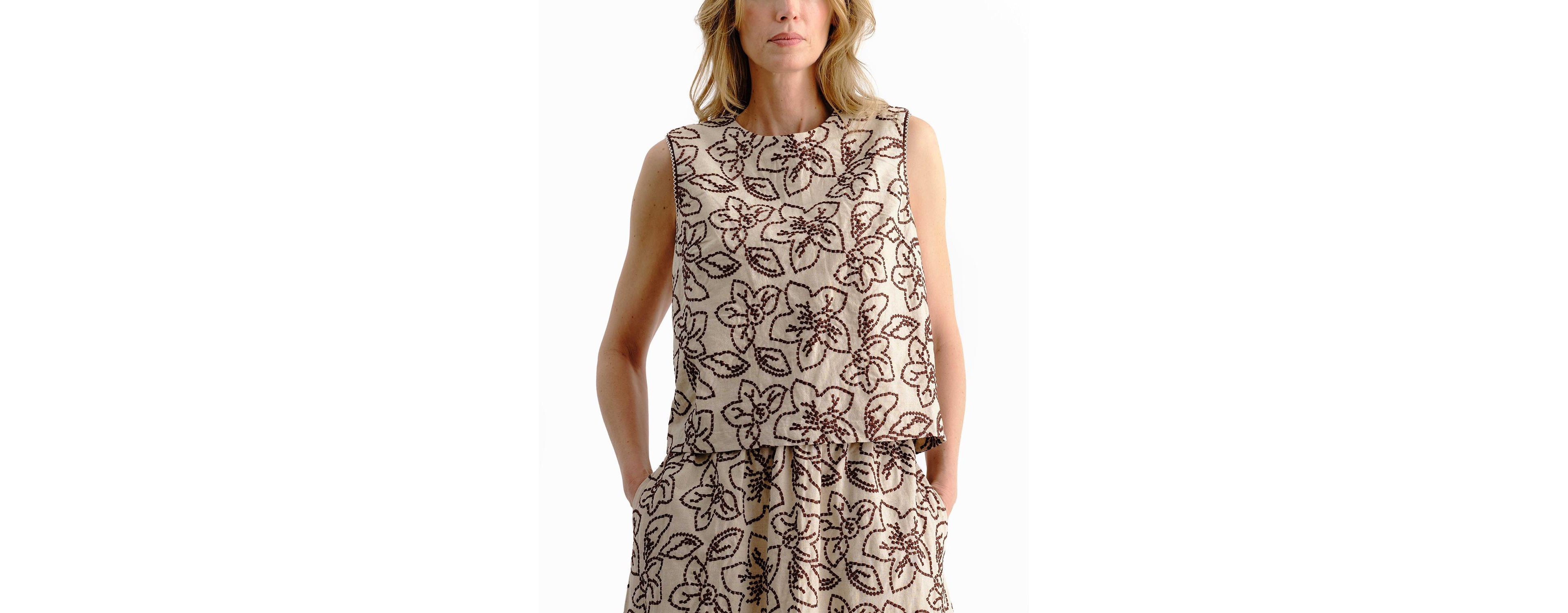 Cartolina Women's Linda Embroidered Top