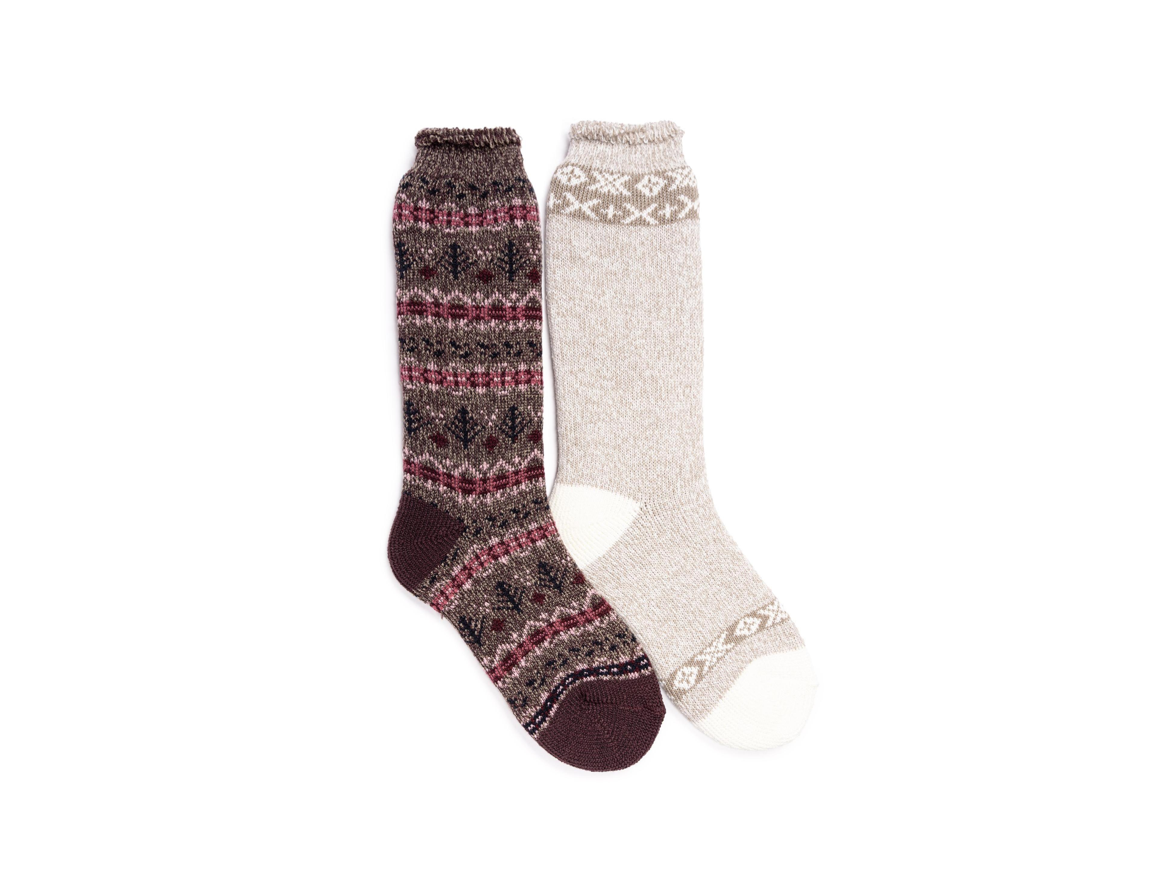 Muk Luks Women's Ribbed-Cuff Boot Socks, 2-Pack