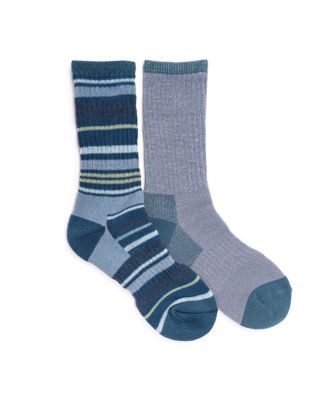 Women's Heat Retainer Hiking Ribbed-Arch Crew Socks, 2-Pack