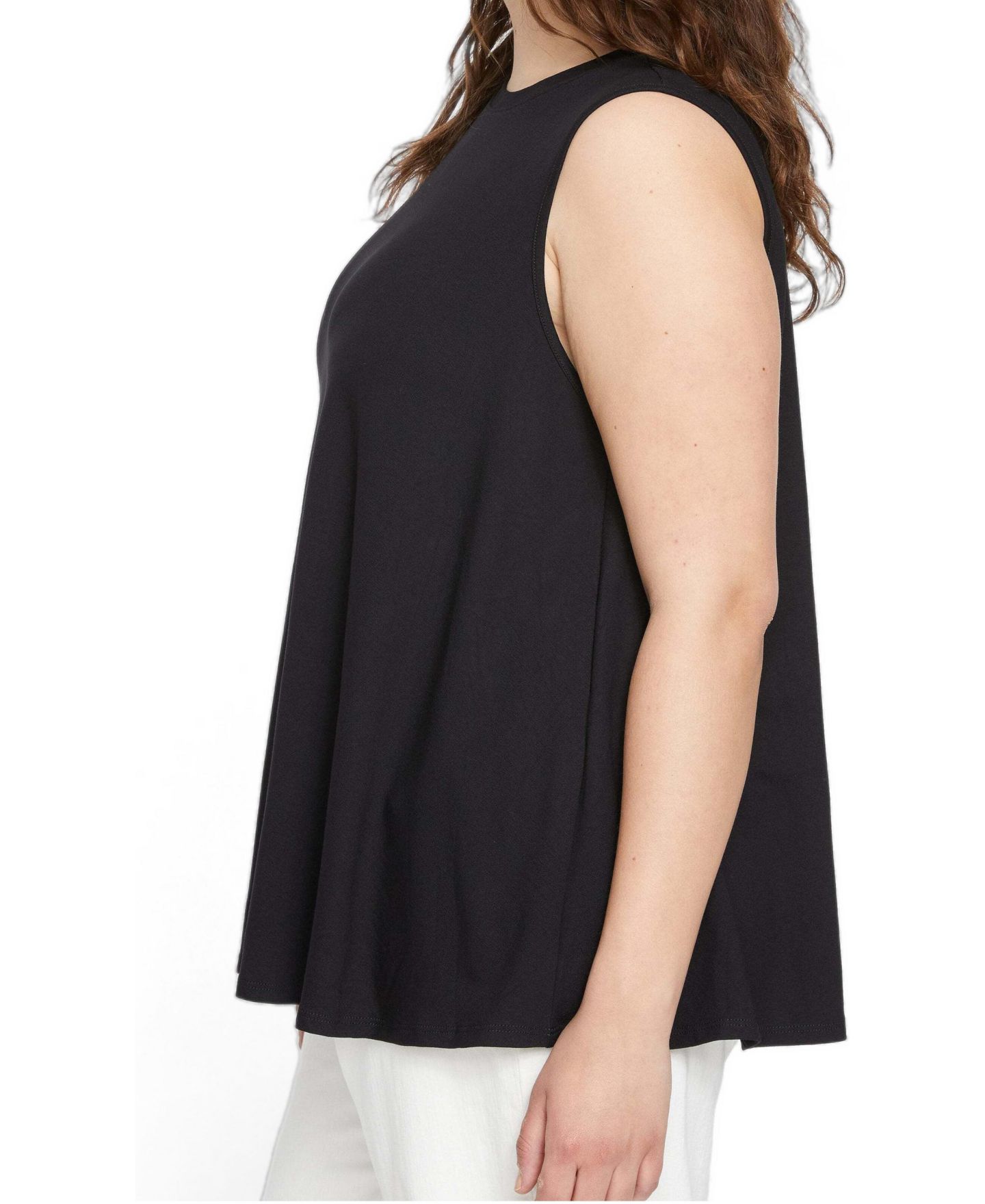 Женский топ Universal Standard Plus Size Heatwave Divine Flared Sleeveless, цвет: Чёрный — фото 3