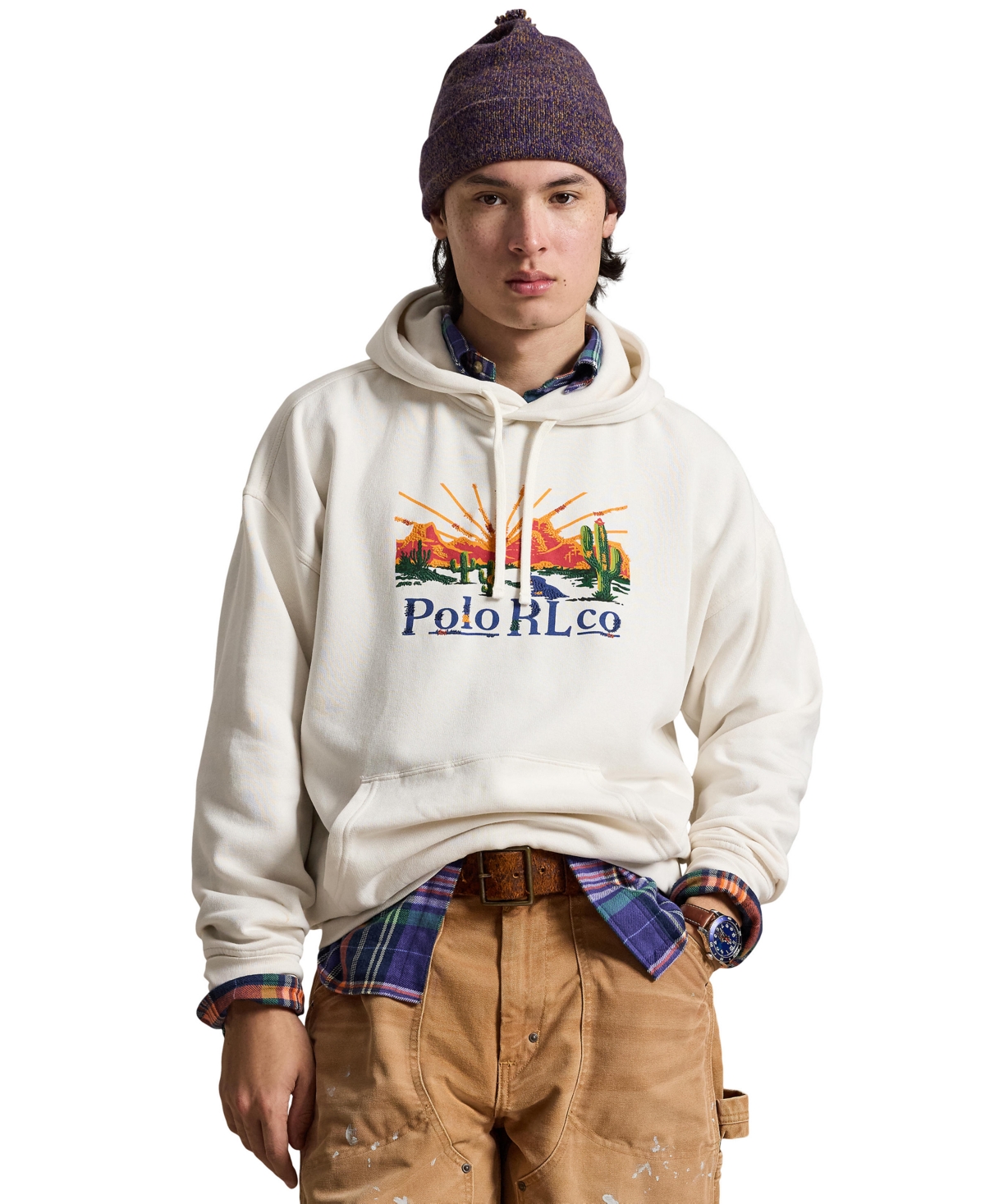Polo Ralph Lauren Men's Relaxed-Fit Fleece Graphic Hoodie - Nevis