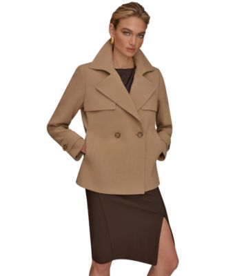 Women's Short Crepe Notch Collar Trench Coat
