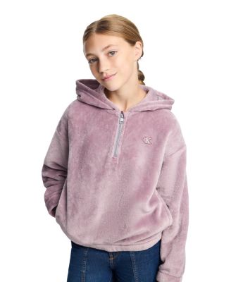 Girls' 7-16 Quarter-Zip Sherpa Hoodie