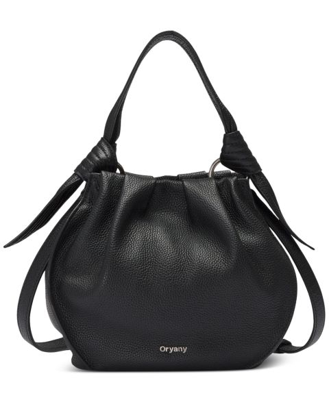 Женская сумка orYANY Selena Small Leather Bucket, цвет: Чёрный