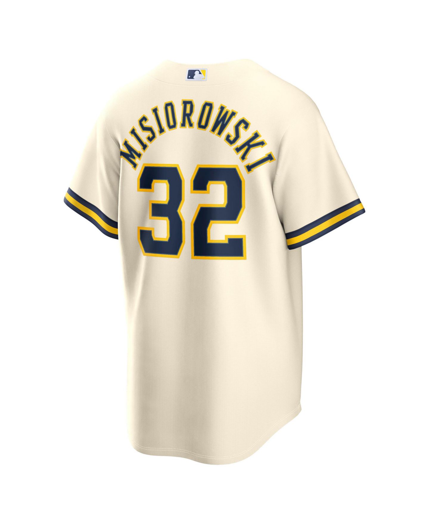 Мужской топ Nike Jacob Misiorowski Cream Milwaukee Brewers 2026 World Series Participant Replica Jersey — фото 2