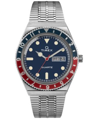Men's Quartz Analog Silver-Tone Stainless Steel Watch 38mm
