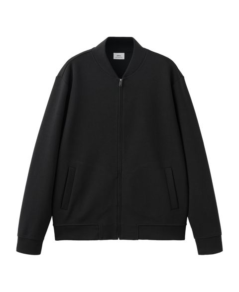 Мужская толстовка Mango Sudadera Jon Mock Neck Full Zip, цвет: Чёрный