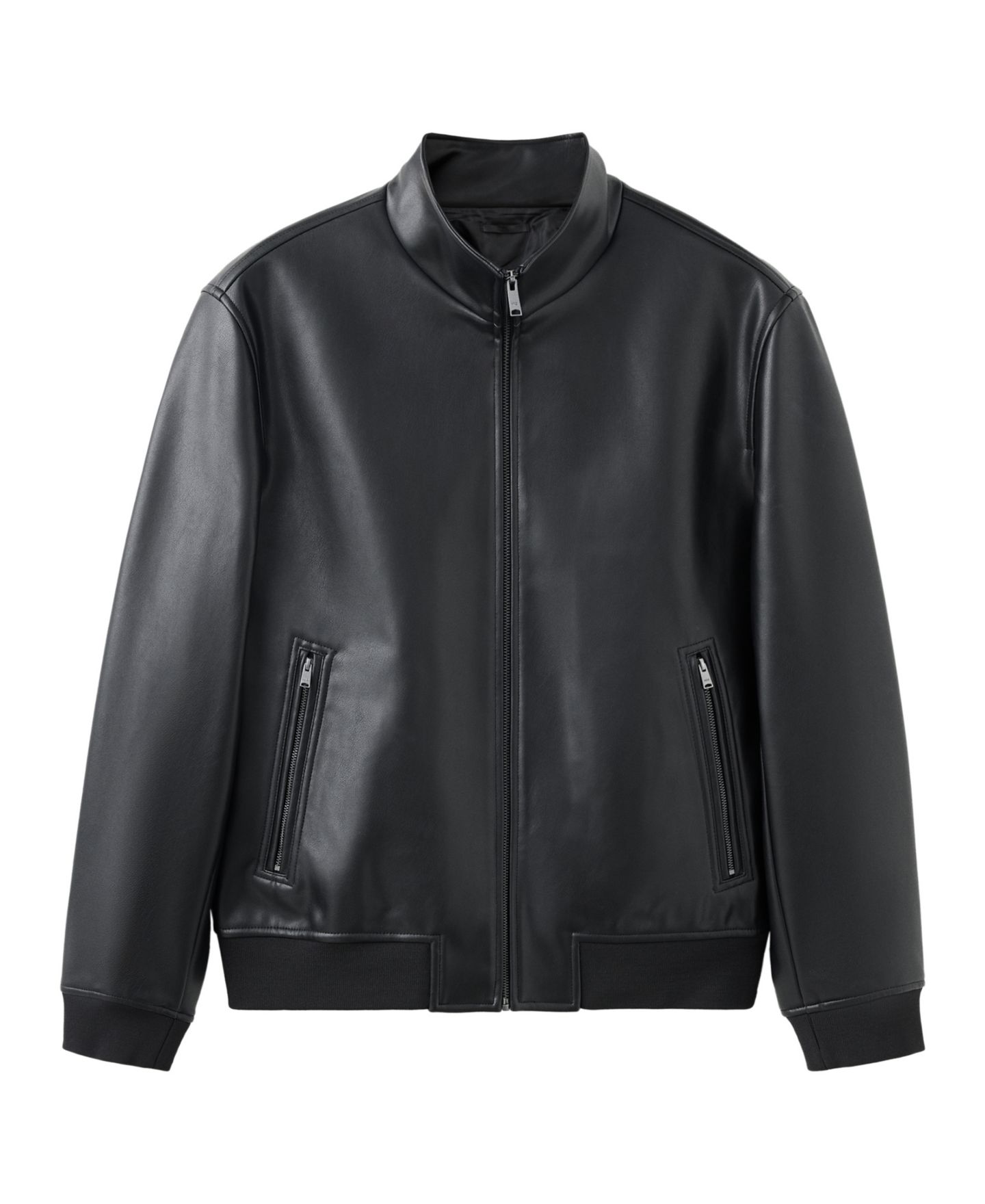 Мужская куртка Mango Julio Slim-Fit Bomber, цвет: Чёрный — фото 1