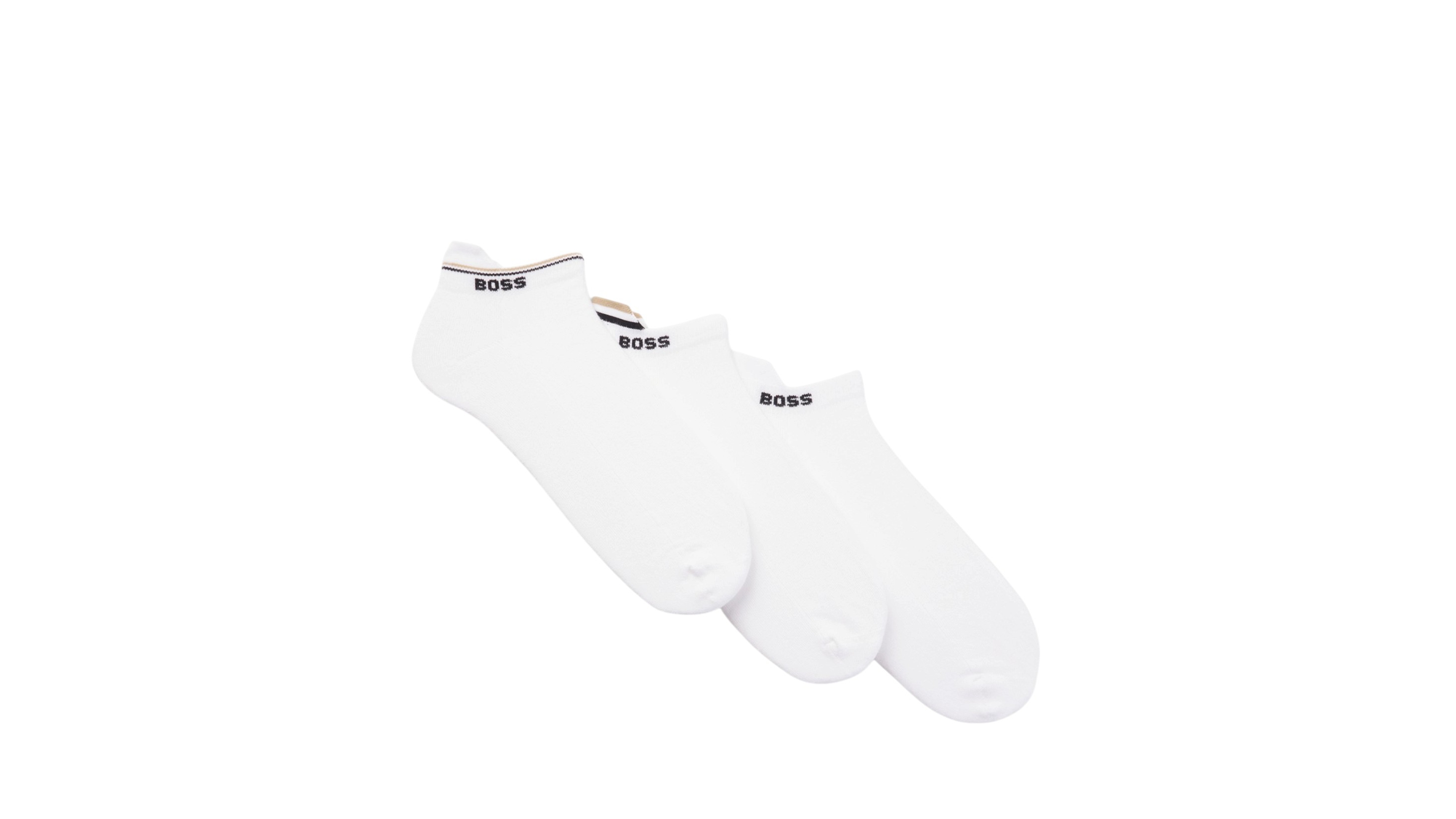 Hugo Boss Men's Iconic Plush Sole Ankle Socks, 3-Pack