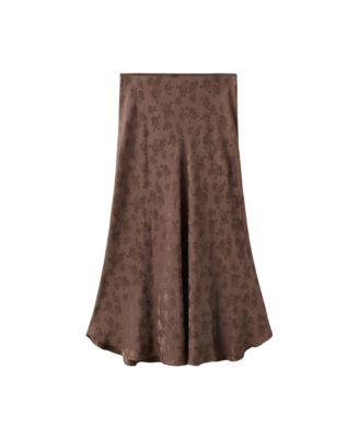 Women's Midi Jacquard A-Line Skirt