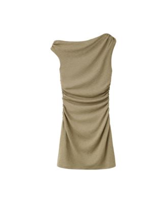 Women's One-Shoulder Ruched Mini Dress