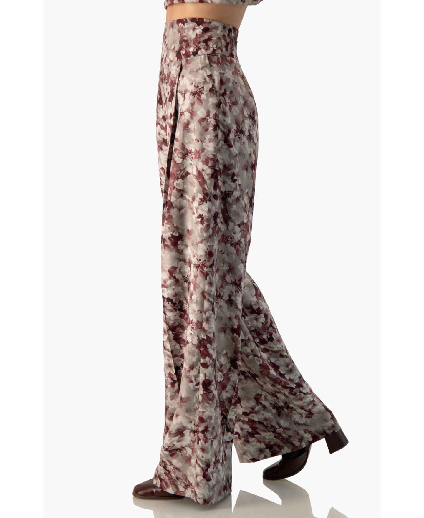 Женские брюки Ivonne High-Waist Wide-Leg Palazzo, цвет: Серый — фото 4