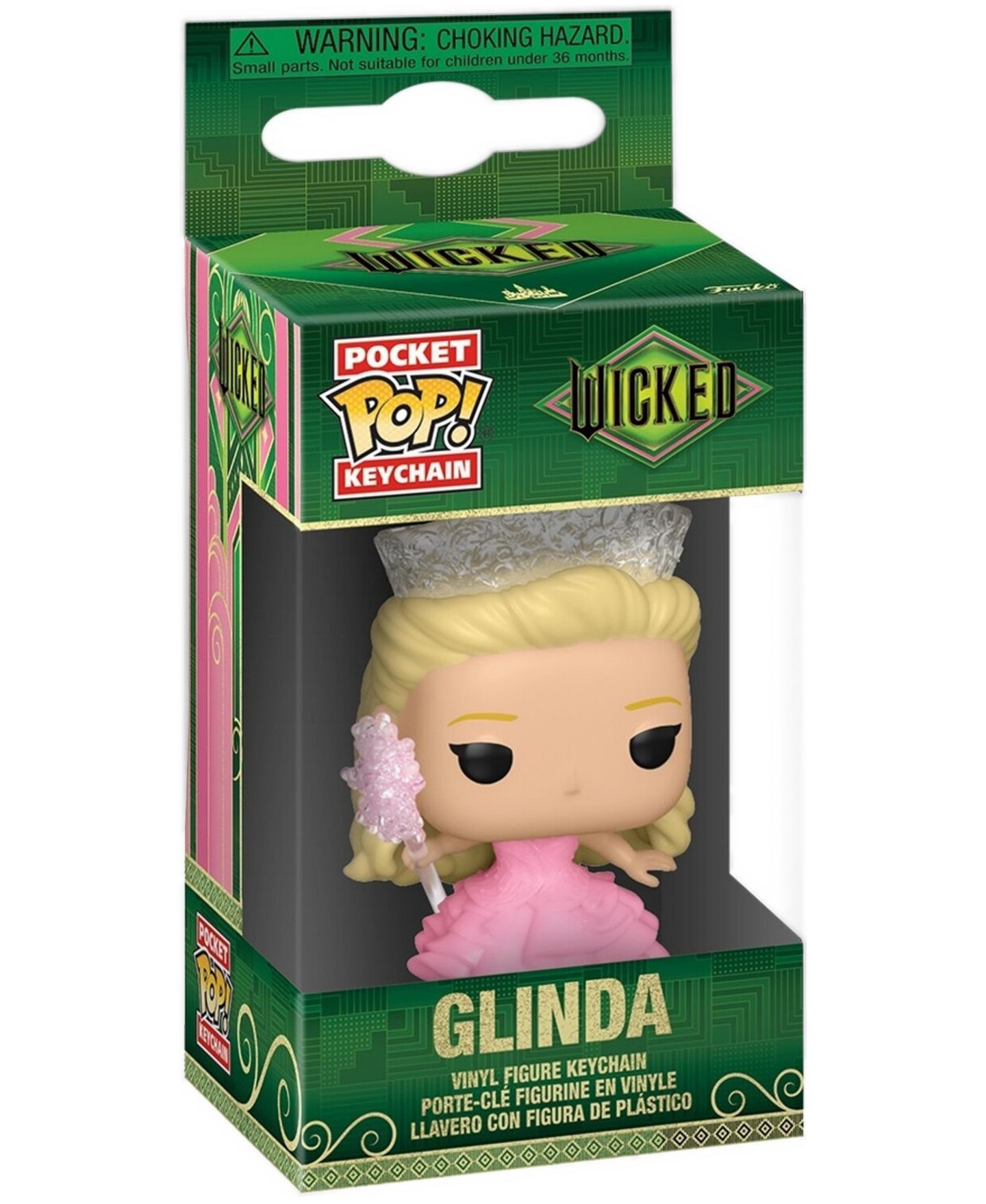 Детский брелок Funko POP Keychain: Wicked - Glinda, Vinyl Figure, цвет: Разноцветный — фото 2