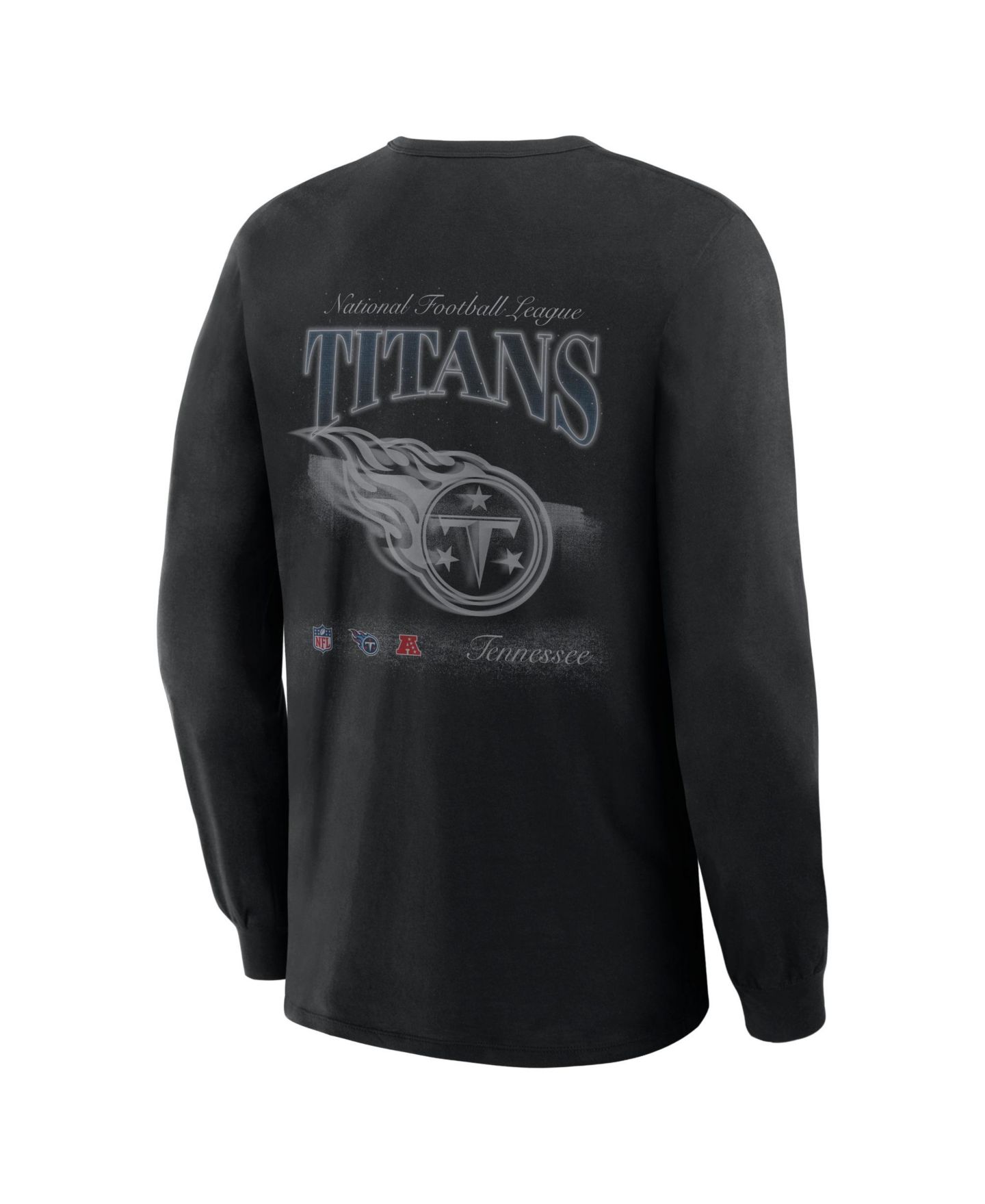 Мужская футболка Fanatics Black Tennessee Titans Midnight Falls Long-Sleeve — фото 5
